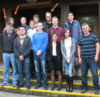 The 2012 cohort of engineering PhD students at Bristol University with Professor Paul Weaver